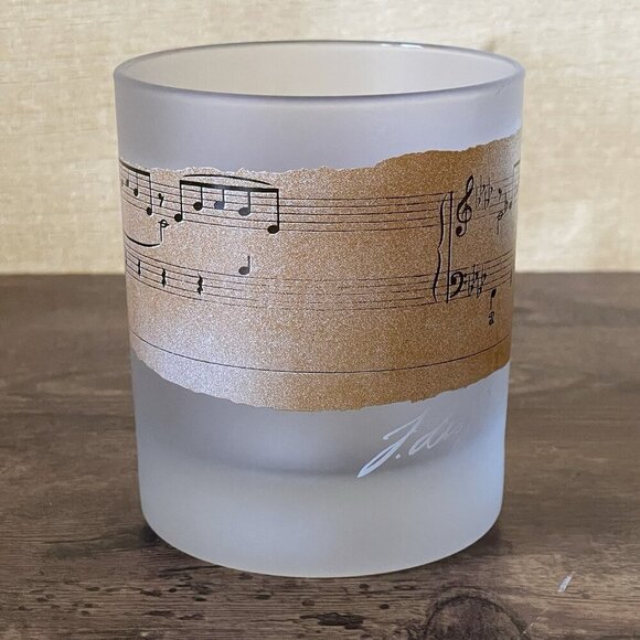 Vintage Dartington France Frosted Glass Whiskey Tumbler Classical Music Composer - Picture 5 of 14